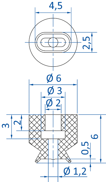 Овальная вакуумная присоска FIPA серии SKT-O 132.4x2.079.19 чертеж.png